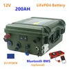 12v Lifepo4 200ah batterie lifepo4 12V 200AH batterie au lithium étanche 12.8v batteries pour RV bateau onduleur solaire