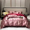 Zestawy pościeli jedwabne Mulberry 4 sztuki Zestaw Zestaw 1PC kołdra okładka Arkusz łóżka 2PCS Pillowcases Luksusowe tkaniny domowe 221205