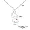 Chains Personalized DIY Cross Double Heart Diamond Necklace Engraved Name Women's Clavicle Stainless Steel Pendant Necklaces
