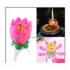 Mumlar dekor ev bahçe çiçek tek katmanlı lotus doğum günü mum parti müzik ışıltı kek mumlar drop dağıtım 2021 cxzm5 otpnd