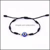 Bedelarmbanden kwade Turkse blauwe ogen armband weef handmatige armbanden zeven sectie rood touw verstelbaar ketting ornament 1 4JZ y2 dro dhkwo