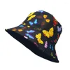 Beretten Fashion Butterfly Patroon emmer hoed mannen en vrouwen katoen buitenvisser strand vissen trip meisje boy xu117