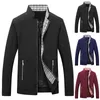 Vestes masculines Fashion Fashion Cound Couleur solide Caisse veste mince Moins Collier Coucheur Support de chemisier