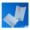 Storage Bags Variety Of Sizes White Aluminum Foil Vacuum Open Top Heat Sealable Packing Bags Snack Nuts Mylar Food Grade Seal Pouch Dhijb