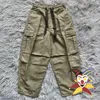 남자 바지 kapital kountry pants 남자 여자 군대 녹색 위장화물 바지 탄성 드로우 스트링 캐주얼 바지 t221205