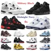 OG Retro 4 Mens Basketball Shoes 4s University Blue Military Black Cat Red Thunder White Cement Cactus Jack Sail Women Sneakers Walking Jogging Sports Trainers