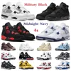 OG retro 4 herr basketskor 4s University Blue Military Black Cat Red Thunder Cement Cactus Jack Sail Women Sneakers Walking Jogging Sports Trainers