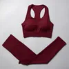 Women Yoga Outfits Yoga Suits Gym Clothing Seamless Leggings High Waist Tights Sports Bra Workout Set Running Clothes Fitness Wear Ladies Sportswear Tracksuits