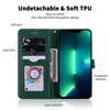 غلاف الهاتف متعدد الألوان PU PU Leather Card Card Wallet لـ Samsung S22 Plus Ultra iPhone 14 13 12 11 Pro Max XS XR 7 8