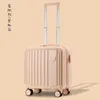 Suitcases 18 Inch Boarding Case Travel Suitcase Set Female Student Luggage Trolley Password Box Small Kids Carry On Rolling2558
