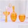 Packing Bottles Honeycomb Lip Gloss Tube 9Ml Empty Bottle Transparent Amber Plastic Diy Container Mini Cosmetic Tool 2855 T2 Drop De Dhl2O