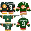 9 Barclay DONALDSON BroomCounty BLADES Slapshot Movie Maglie da hockey con Captain C Patch Green Uomo Donna Youth Double Stitched