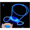 Dog Collars Leashes Led Luminescence Hanging Rope Pet Dog Collars Cat And Dogs Leash Ornament Travel Safety 80Cm Est 2 3Rz D2 Drop Dhu4N
