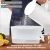 Vorratsflaschen, großer kalter Wasserkocher, Kühlschrank mit Wasserhahn, Limonadenflasche, Trinkgeschirr, Topf, Getränkespender, Zuhause, kühles Wasser, Krug, Eimer