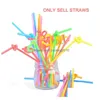 Drinking Straws 100Pcs Disposable Plastic Mticolor Bendable Long St Party Birthday Celebration Supplies Inventory Wholesale Drop Del Dhfkl