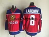 maillot de hockey 2002 Team Russia s 8 ALEXANDER OVECHKIN 10 PAVEL BURE 91 SERGEI FEDOROV 27 ALEX KOVALEV 8 IGOR LARIONOV Red Home Mens