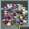 Charms Charms 20Mm Assorted Stripe Agate Heart Stone Pendants For Earrings Necklace Jewelry Making Drop Delivery 2021 Findings Com F Ot8Lw