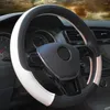 Capas de volante para o volante 9 colorido esporte automático anti-deslizamento de couro de carro com capa de carro de carro de carro anti-capacho do estilo de carro