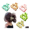 Hair Clips Barrettes Hair Clips Barrettes Checkered Claw Clip Acrylic Square Small For Thin 2 Exquisit Shark Aesthetic Women Ambbp Ot4Jv