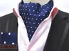 Bow Ties SCST Brand Cravate White Dot Print Black Gravata Necktie Mens Wedding Neckties Slim Ascot For Men Cravat Silk Tie A056