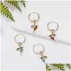 Cuelga la lámpara Colibrí Pendientes colgantes de cristal Exquisitos pájaros en forma de borla Pendiente de pájaro para mujer Joyería de boda 22 D3 Dhdso