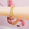 Ethnic Style Women Bangle Bracelet Solid 18k Yellow Gold Filled Classic Fashion Women Jewelry Gift