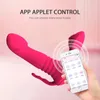 Teleskopisch -Klapper -Doppelvibrator G Spot Vibrator mit unabhängiger Klitoralstimulator 8 Muster wasserdicht wiederaufladbare Sexspielzeuge für Frauen