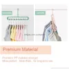 Hooks Rails Hooks Clothes Hanger Mtiport Support Ring Clothess Drying Mtifunctional Plastic Scarf Storage Rack Inventory Wholesale Dhcj3