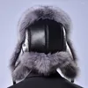 Boinas WZCX de piel sintética para mantener el calor al aire libre espesar orejeras sombrero Casual protección contra el frío para hombre gorra de invierno para adultos