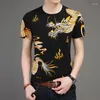 Camisetas masculinas de estilo 3D de impressão digital da moda da moda de moda de manga curta