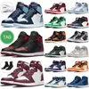 2024 أحذية جديدة 1S Royal Blue Men Women High OG Basketball Shoes Bred Top 3 Bubble Gum Jumpman1 Outdior Mens UNC Sports Good Trainer Sneakers