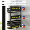 Outra organização de armazenamento de cozinha refrigerador de especiarias magnéticas prateleira organizadora lateral dobrável com suporte de madeira preto/verde 221205