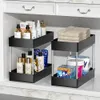 Andere keukenopslagorganisatie 1/2 pc's Under Sink Organizer 2 Laag Lad Multipurpose Rack Cabinet Badkamer 221205