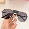 Nuevo diseño de moda gafas de sol 0296S montura de metal piloto con clip de cuero extraíble estilo simple y popular protección uv400305S para exteriores