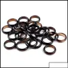 Band Rings Band Rings Jewelry 100Pcs Wholesale Mixed Ring Colorf Natural Agate Gemstone 29Mm Drop Delivery 2021 Dhsql Otl2S