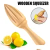 Manual Juicers 1pc DecagonShaped Wood Lemon Juicer Handpress Manual Fruit Orange Citrus Juice Reamer Kitchen Supplies Inventory W DHZF6