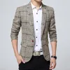 Men's Suits Men's Korean Version Long Sleeves Button Slim Drop Casual Suit Jacket Brand Top Coat Business Cotton Blazers