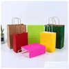 Bolsas de papel para papel de embalagem Kraft Paper Mtifunction High Quality Color macia com manipula