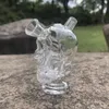 Fumare Bubbler Colorato Vetro spesso Tubi a forma di teschio Tasca portatile Mini Herb Tabacco Cono Portasigarette Tubo filtro Pipa ad acqua Bolla Mano Bong Punta DHL