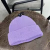 Women's Hats Winter Thick Warm Knitted Hats Solid Color Letter B Soft Hair Skullies Beanies
