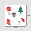 Presentförpackning 2022 år Santa Claus Snowman Alien Christmas Sticker Party Box Seal Decorative Baking Envelope Etikett