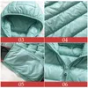 Damskie Parkas S4xl 15 Colors Slim Solid Windproof Tapip z czapką białą kaczki swobodne kobiety jesienne zimowe ciepły płaszcz na zewnątrz 221205