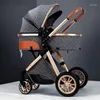 Battollar için Borns için bebek arabası bebek arabası yüksek peyzaj katlanır bodur body taşıma rahat rahat portatif çocuk