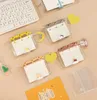 Jianwu Creative Cute Cute Transparente 3 Ring Mini Livro de Hand Livro de Folhas Aluno Caderno Portátil Anel Binder Kawaii Supplies