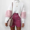 Kjolar kvinnor läder blixtlåsficka sommar höst elegant mini streetwear bodycon rosa svart sexig hög midja pu kjol