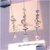 Hangers kristal wind Chime Moon Sun catcher Diamant Prisms hanger droom regenboogjaser hangend drop home tuin decor Wind de dhdif