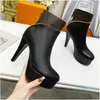 Boots Platform Ankle Women Designer High Heel Boot Back Zip Fashion