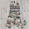 Yoga Vest Pants Set Tracksuit Women Summer Sportswear Camouflage Letter Sport Suit High Elastic