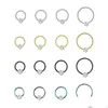 Nose Rings Studs Wholesale Stainless Steel Open Nose Hoop Ring Studs Ear Bone Nail Nice Body Pierce Jewelry 83 E3 Drop Delivery Dhaib