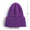 Bonnet / Crâne Caps Mode Hiver Tricoté Bonnet Chapeaux Coton Cachemire Japonais Chaud Laine Casquettes Solide Couleur Flanging Hommes Et Femmes DH69P